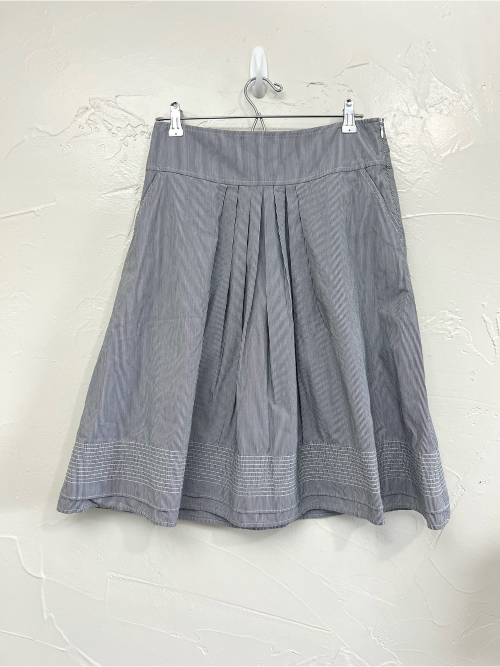 J Crew Women's Gray Pleated A-Line Skirt by